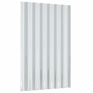Pannelli Tetto 36pz Acciaio Zincato Argento 60x36 cm 319132