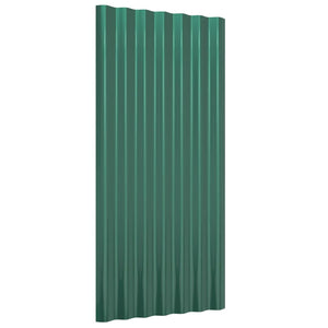 Pannelli Tetto 12pz Acciaio Zincato Verde 80x36 cm 319133