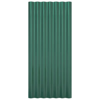 Pannelli Tetto 12pz Acciaio Verniciato a Polvere Verde 80x36 cm cod mxl 72905