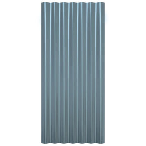 Pannelli Tetto 12pz Acciaio Verniciato a Polvere Grigio 80x36cm cod mxl 61312