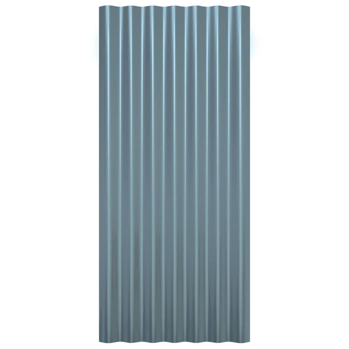 Pannelli Tetto 12pz Acciaio Verniciato a Polvere Grigio 80x36cm cod mxl 61312