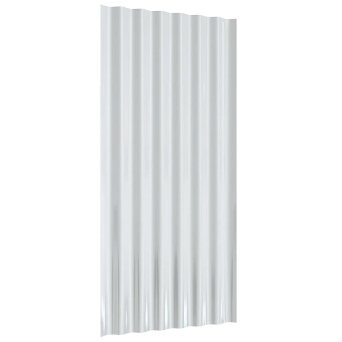 Pannelli Tetto 12pz Acciaio Zincato Grigio 80x36cm 319134