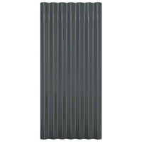 Pannelli Tetto 12 pz Acciaio Verniciato Polvere Antracite 80x36 319136