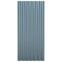 Pannelli Tetto 36pz Acciaio Verniciato a Polvere Grigio 80x36cm cod mxl 75889