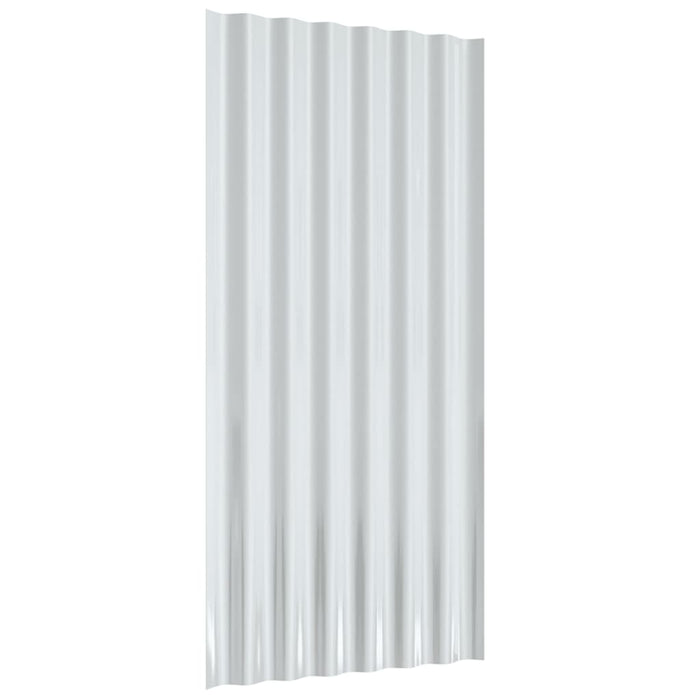Pannelli Tetto 36pz Acciaio Zincato Grigio 80x36cm 319139