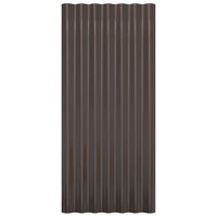 Pannelli Tetto 36 pz Acciaio Zincato Marrone 80x36cm 319140