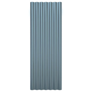 Pannelli Tetto 12pz Acciaio Verniciato a Polvere Grigi 100x36cm cod mxl 72418