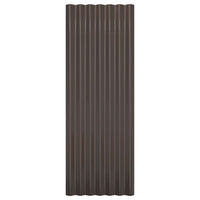Pannelli Tetto 12pz Acciaio Zincato Marrone 100x36cm 319144