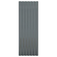 Pannelli per Tetto 12 pz Acciaio Verniciato Antracite 100x36 cm cod mxl 76825