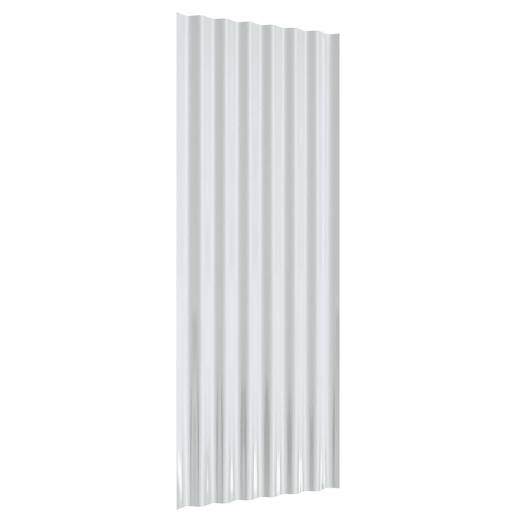 Pannelli per Tetto 12 pz Acciaio Verniciato Antracite 100x36 cm cod mxl 76825