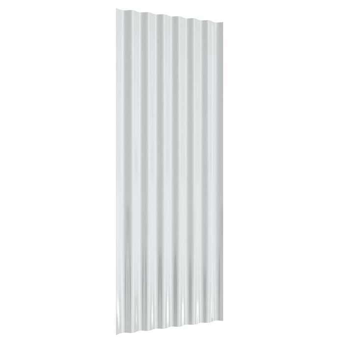 Pannelli per Tetto 12 pz Acciaio Verniciato Antracite 100x36 cm cod mxl 76825