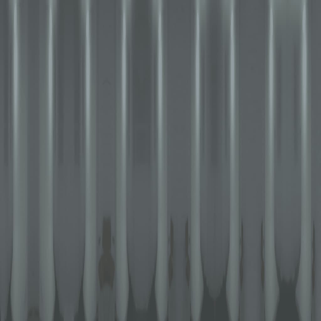 Pannelli per Tetto 12 pz Acciaio Verniciato Antracite 100x36 cm cod mxl 76825