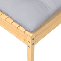 Set Divani da Giardino 5 pz con Cuscini Grigi Massello di Pino cod mxl 38661