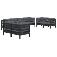 Set Salotto da Giardino con Cuscini 8 pz Legno Massello di Pino 3096272