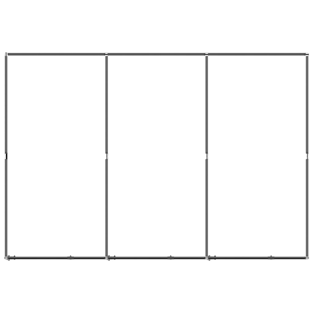 Gabbia per cuccia recinto per animali da esterno per cani in acciaio 5,53 m² nero 02_0041857