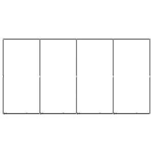 Gabbia per cuccia recinto per animali da esterno per cani in acciaio 7,37 m² nero 02_0041875