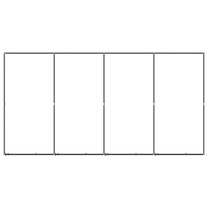 Gabbia per cuccia recinto per animali da esterno per cani in acciaio 7,37 m² nero 02_0041875