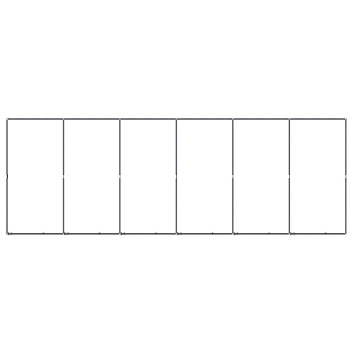 Gabbia per cuccia recinto per animali da esterno per cani in acciaio 11,06 m² nero 02_0041778