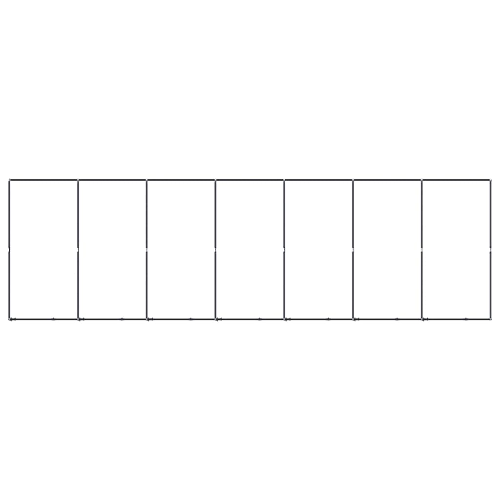 Gabbia per cuccia recinto per animali da esterno per cani in acciaio 12,9 m² nero 02_0041786