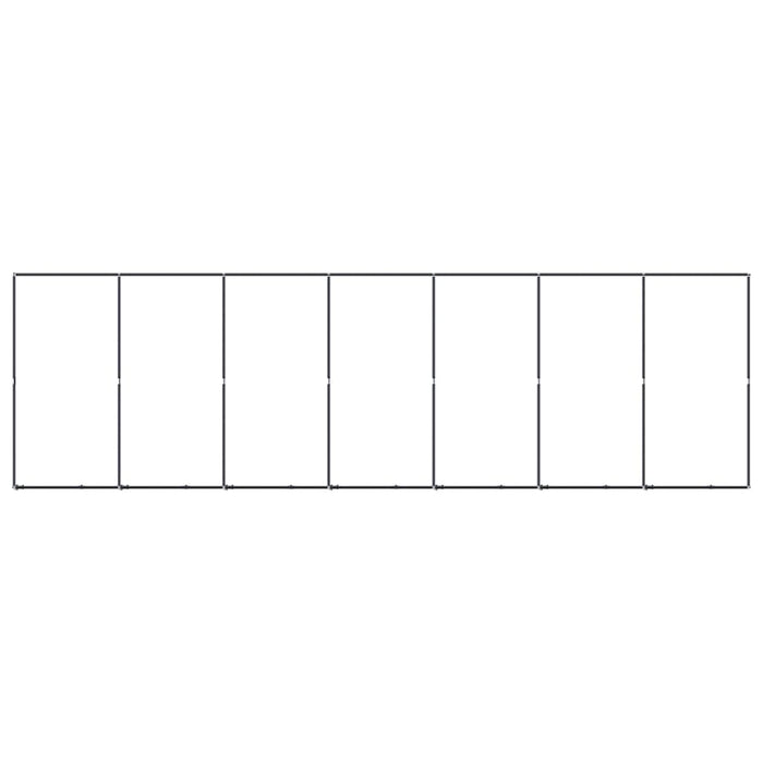 Gabbia per cuccia recinto per animali da esterno per cani in acciaio 12,9 m² nero 02_0041786