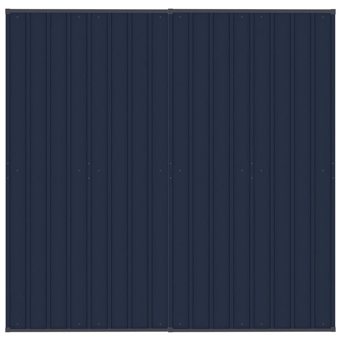 Cuccia gabbia per animali da esterno pac con tetto per cani in acciaio 3,69 m² nero 02_0041757