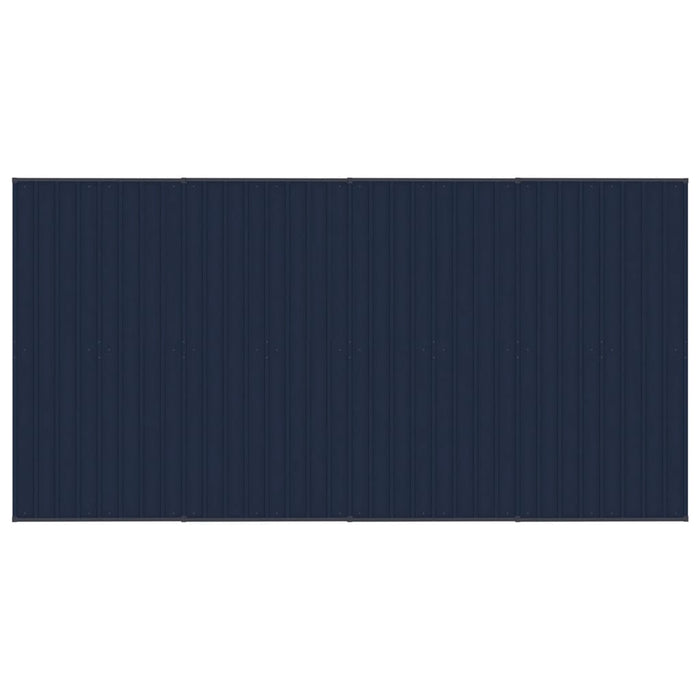 Cuccia gabbia per animali da esterno pac con tetto per cani in acciaio 7,37 m² nero 02_0041765