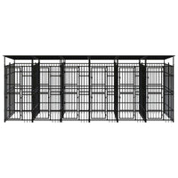 Gabbia per Cani da Esterno con Tetto in Acciaio 11,06 mÂ² cod mxl 44271