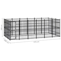 Gabbia per Cani da Esterno in Acciaio 16,59 mÂ²  cod mxl 38495