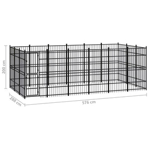 Gabbia per Cani da Esterno in Acciaio 16,59 mÂ²  cod mxl 38495