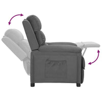 Poltrona Reclinabile in Tessuto Grigio Chiaro 342339