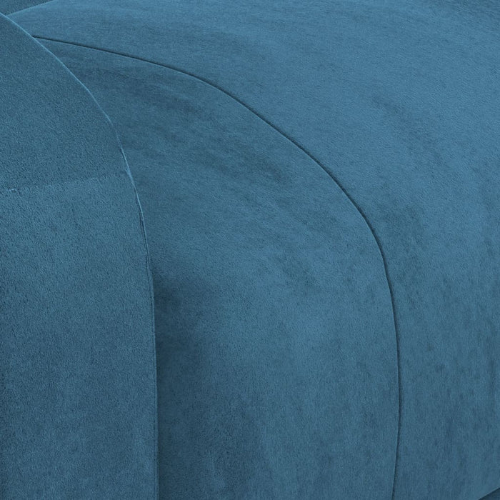 Poltrona Reclinabile Blu in Velluto