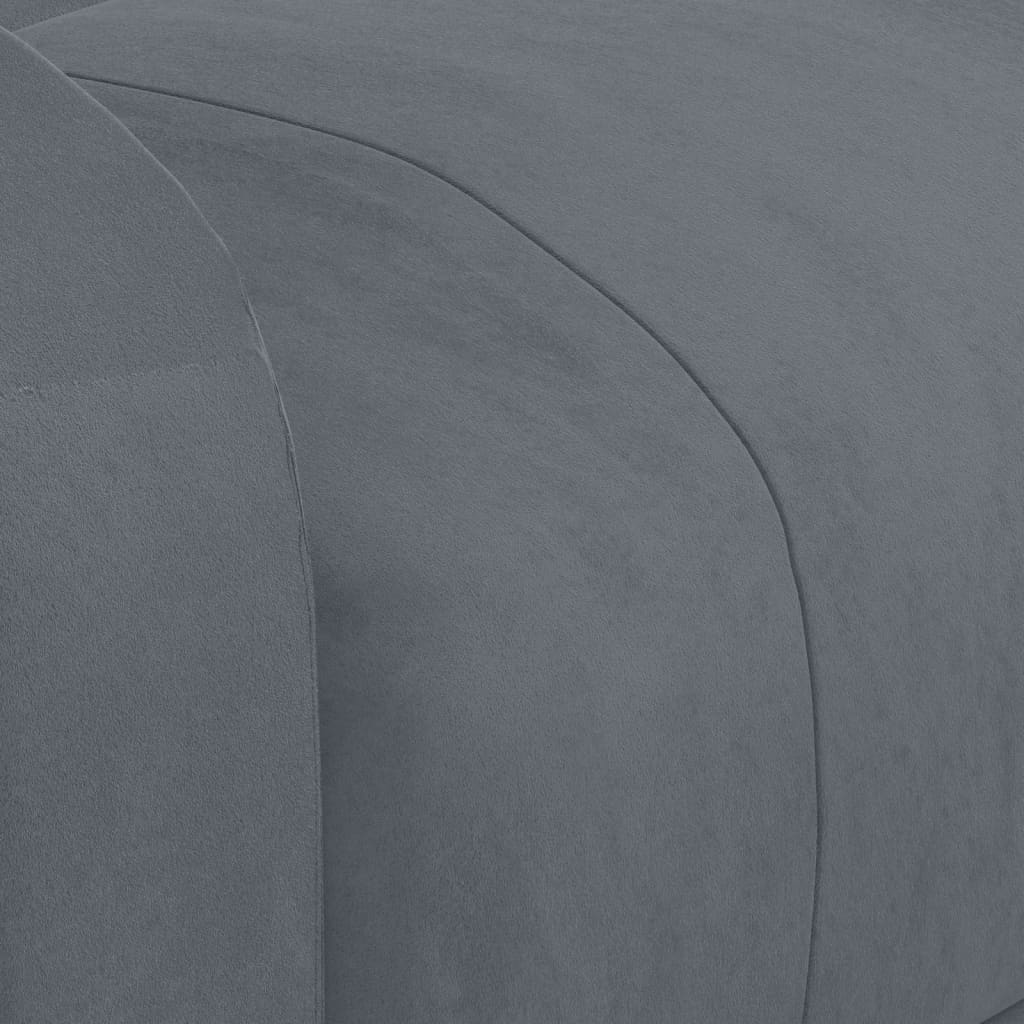 Poltrona Massaggiante Grigio Scuro in Velluto 342411