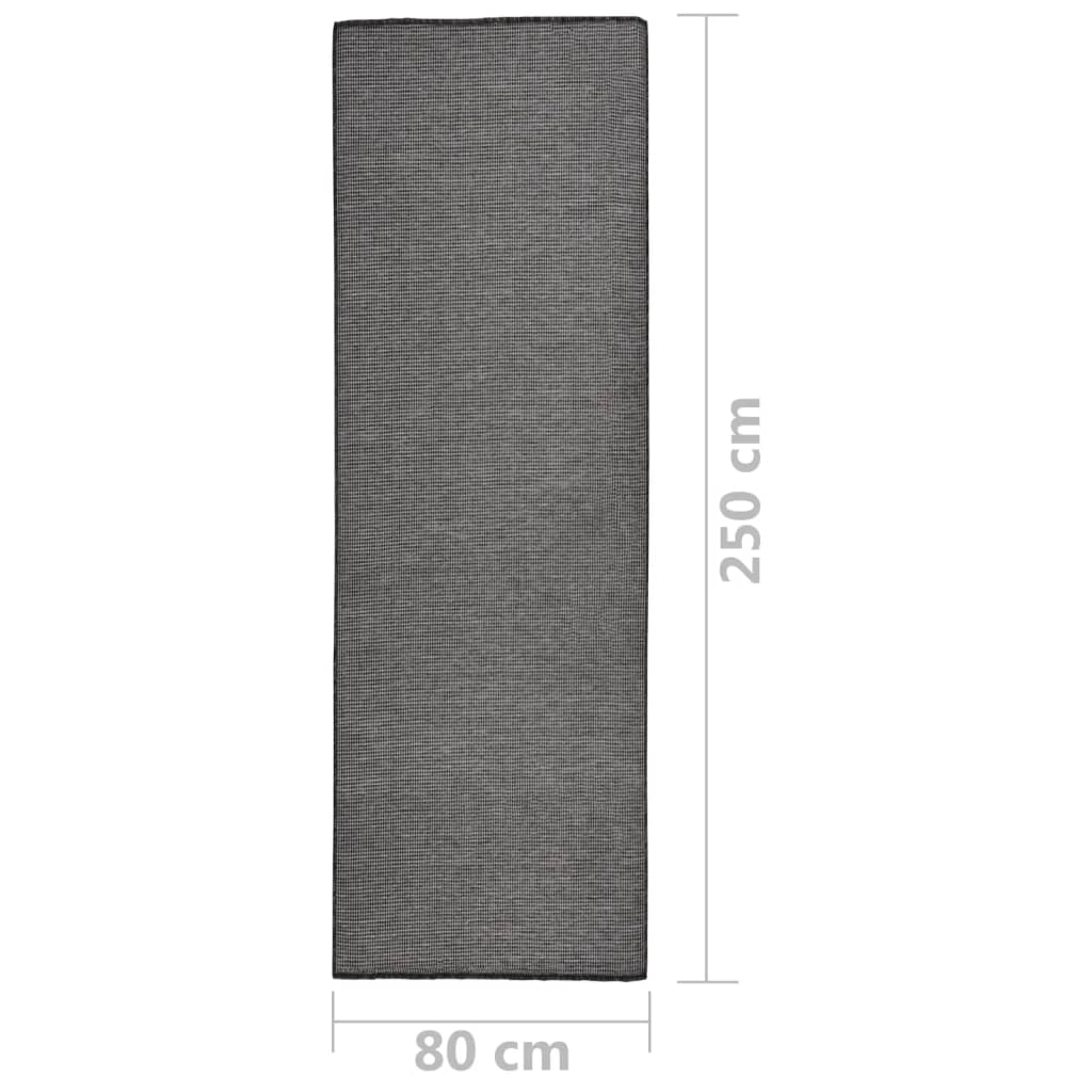 Tappeto da Esterni a Tessitura Piatta 80x250 cm Grigio cod mxl 68086