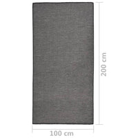 Tappeto da Esterni a Tessitura Piatta 100x200 cm Grigio cod mxl 63125