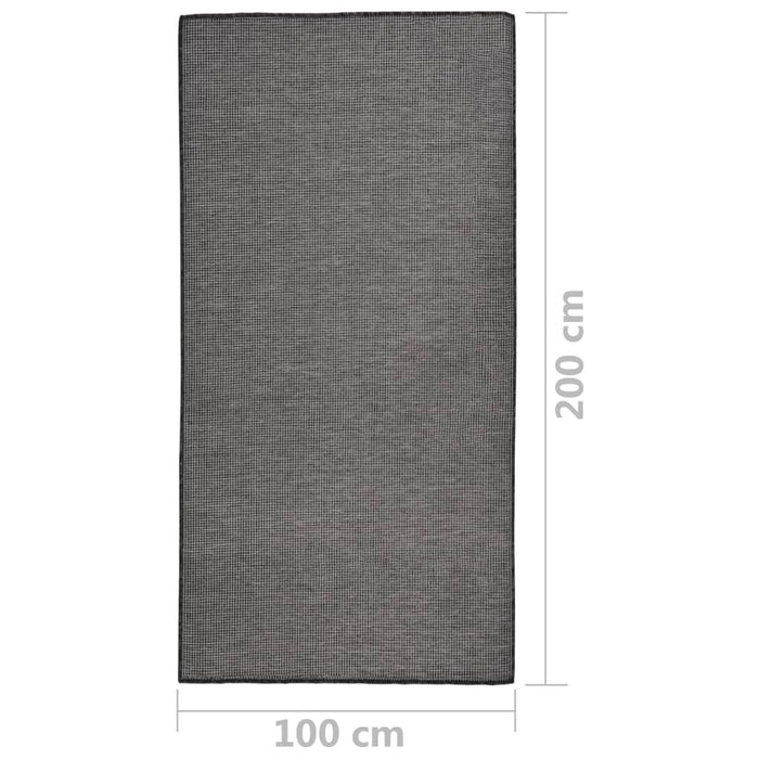 Tappeto da Esterni a Tessitura Piatta 100x200 cm Grigio cod mxl 63125