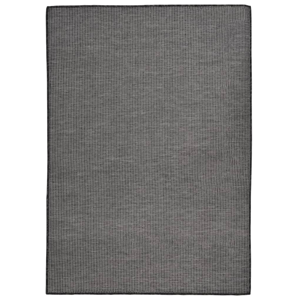 Tappeto da Esterni a Tessitura Piatta 140x200 cm Grigio cod mxl 74654