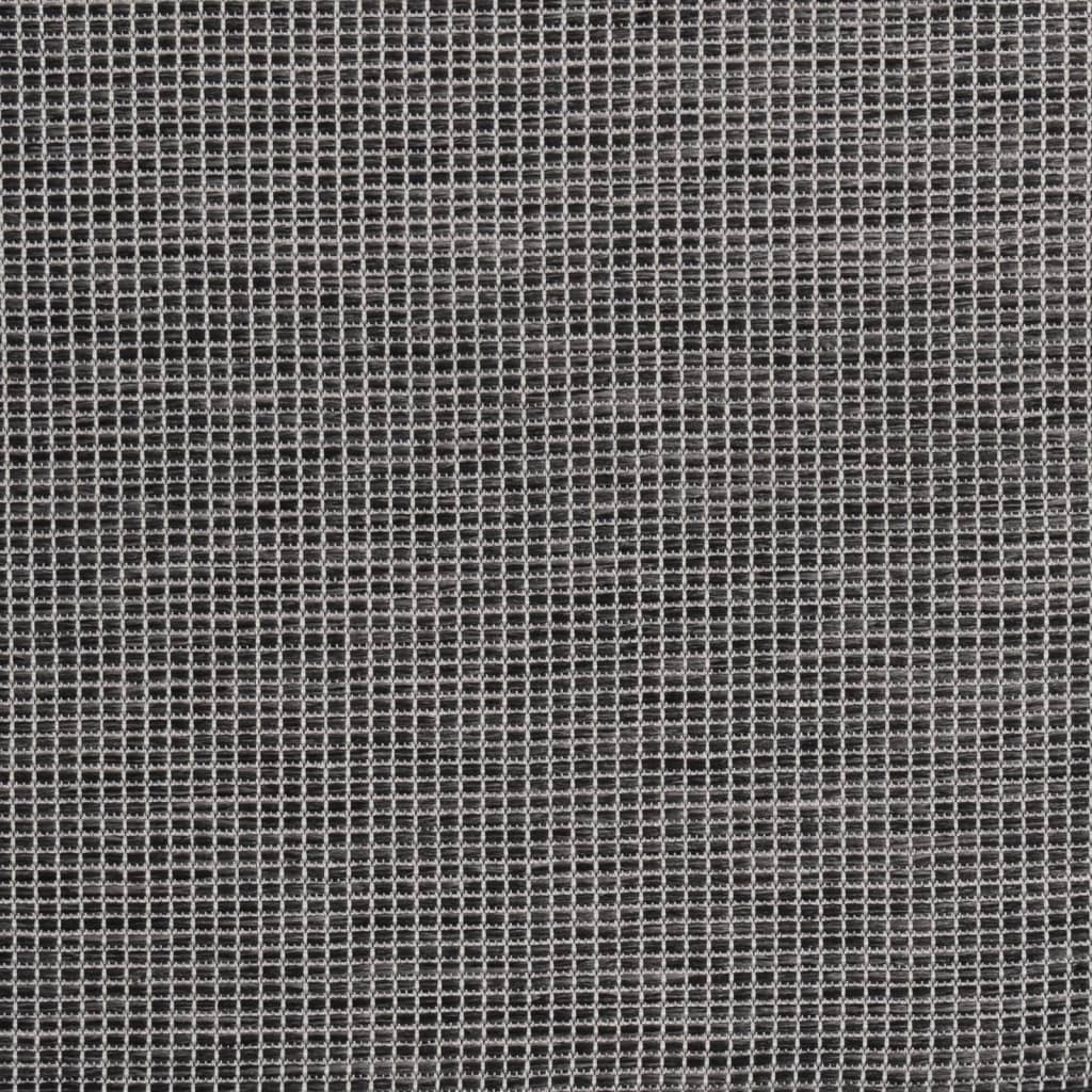 Tappeto da Esterni a Tessitura Piatta 140x200 cm Grigio 340775