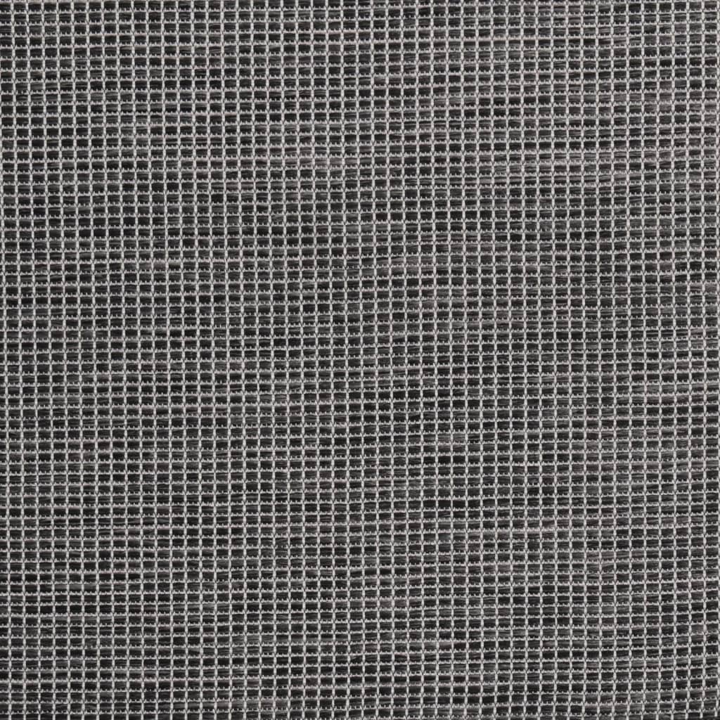 Tappeto da Esterni a Tessitura Piatta 160x230 cm Grigio 340776