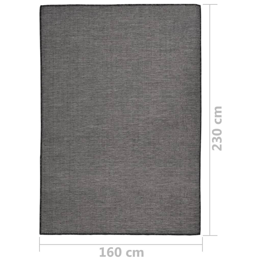 Tappeto da Esterni a Tessitura Piatta 160x230 cm Grigio 340776