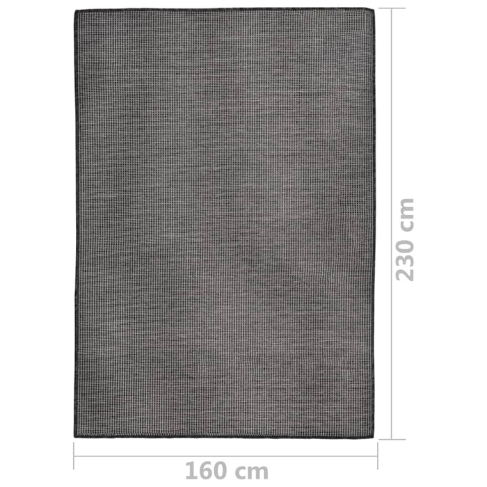 Tappeto da Esterni a Tessitura Piatta 160x230 cm Grigio 340776