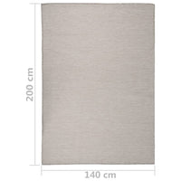 Tappeto da Esterni a Tessitura Piatta 140x200 cm Tortora 340782