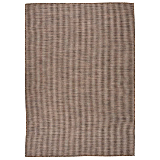 Tappeto da Esterni a Tessitura Piatta 140x200 cm Marrone cod mxl 71088