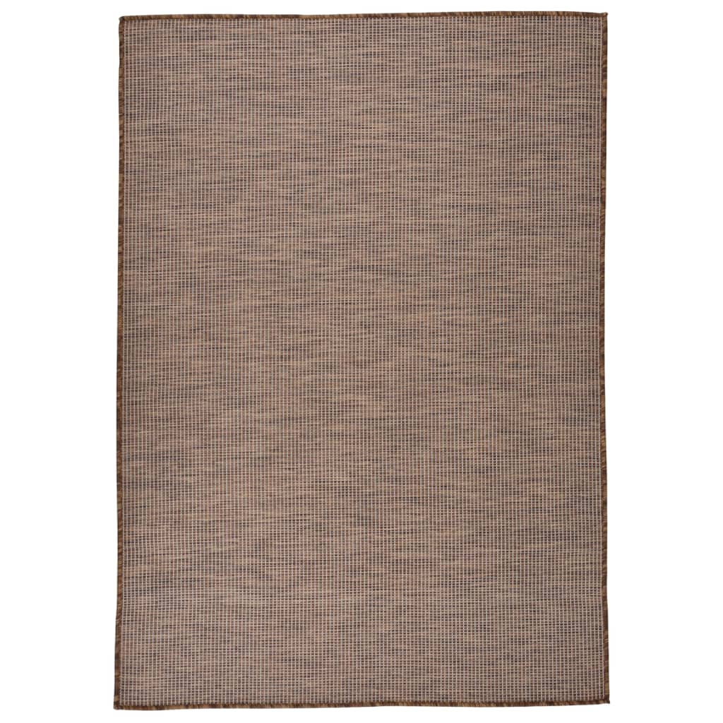 Tappeto da Esterni a Tessitura Piatta 160x230 cm Marrone cod mxl 72900
