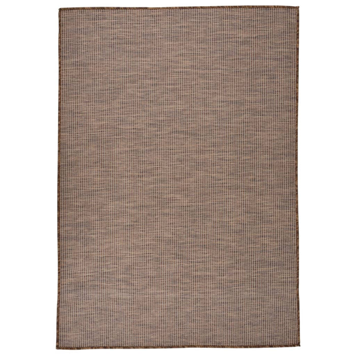 Tappeto da Esterni a Tessitura Piatta 160x230 cm Marrone cod mxl 72900