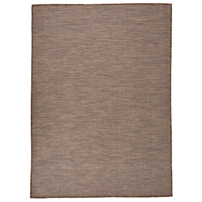 Tappeto da Esterni a Tessitura Piatta 200x280 cm Marrone cod mxl 70886