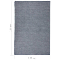 Tappeto da Esterni a Tessitura Piatta 120x170 cm Blu cod mxl 69701