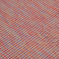 Tappeto da Esterni a Tessitura Piatta 80x250 cm Rosso 340821