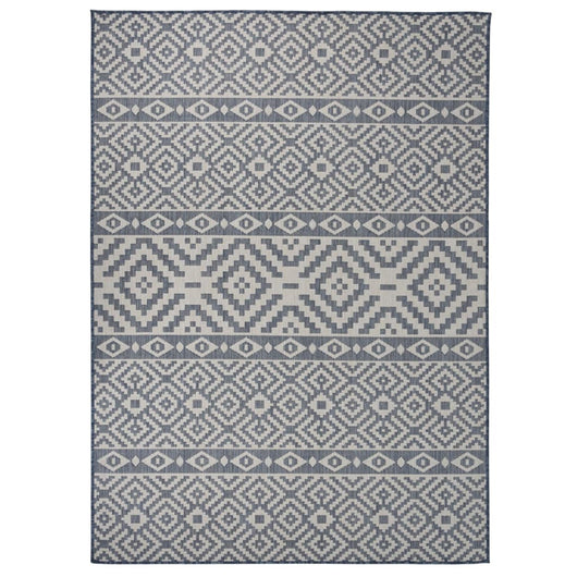 Tappeto da Esterni a Tessitura Piatta 200x280 cm Strisce Blu cod mxl 65430