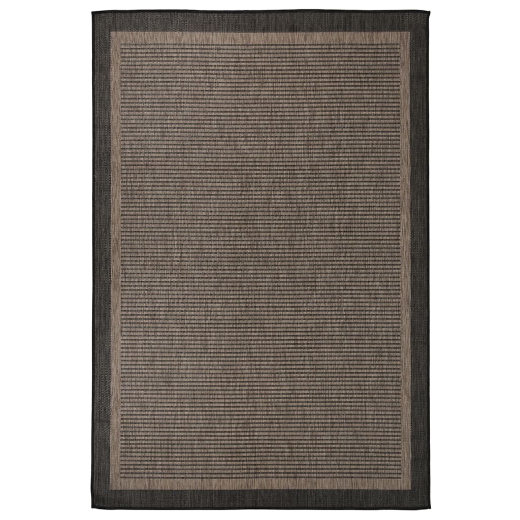 Tappeto da Esterni a Tessitura Piatta 160x230 cm Marrone Scuro cod mxl 74420