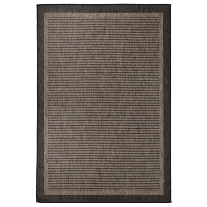 Tappeto da Esterni a Tessitura Piatta 160x230 cm Marrone Scuro cod mxl 74420